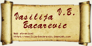 Vasilija Bačarević vizit kartica